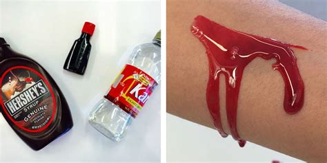 does fake halloween blood come out of clothes - homemade blood for halloween costume.